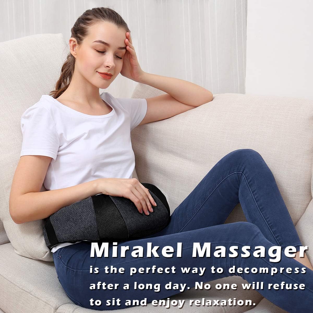 Gifts for Women Men, Neck Massager for Pain Relief Deep Tissue, Electric Shiatsu Shoulder & Back Massager with Heat, Christmas Mom Dad Gifts for Wife Husband Her Him Fathers Day (NOT Cordless)