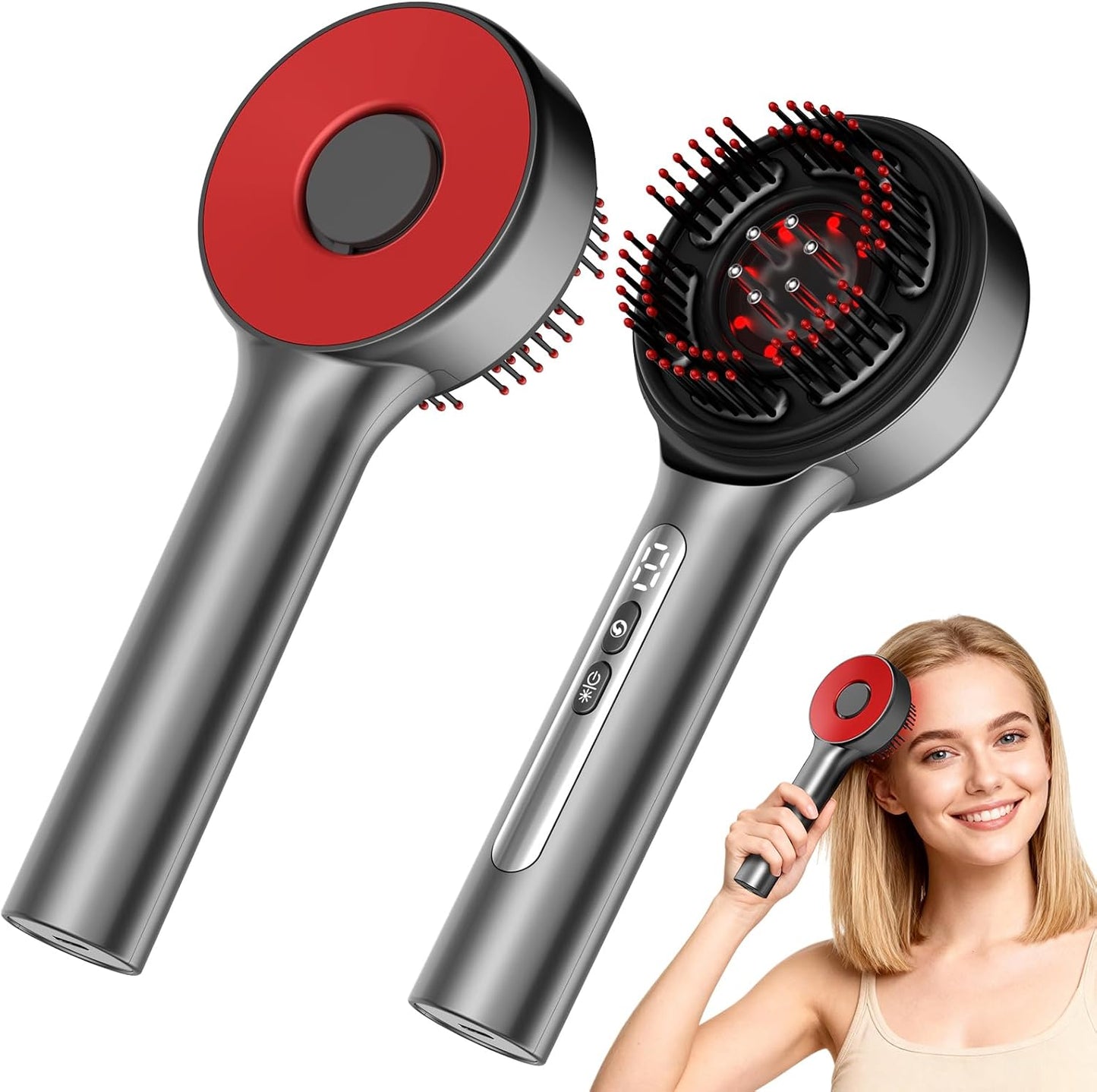 4 in 1 Hair Scalp Massager Oil Applicator, Electric Scalp Brush for Home, IPX7 Waterproof Electric Head Massager