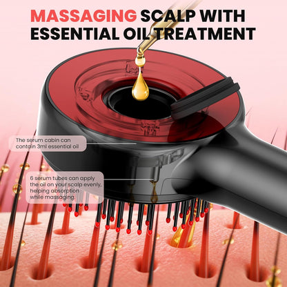 4 in 1 Hair Scalp Massager Oil Applicator, Electric Scalp Brush for Home, IPX7 Waterproof Electric Head Massager